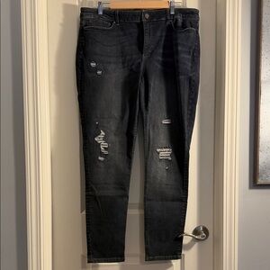 White House Black Market Distressed Skinny Jeans